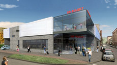 Visualisierung SB-Markt Hamburg - Achitekt R.Nickel Lübeck